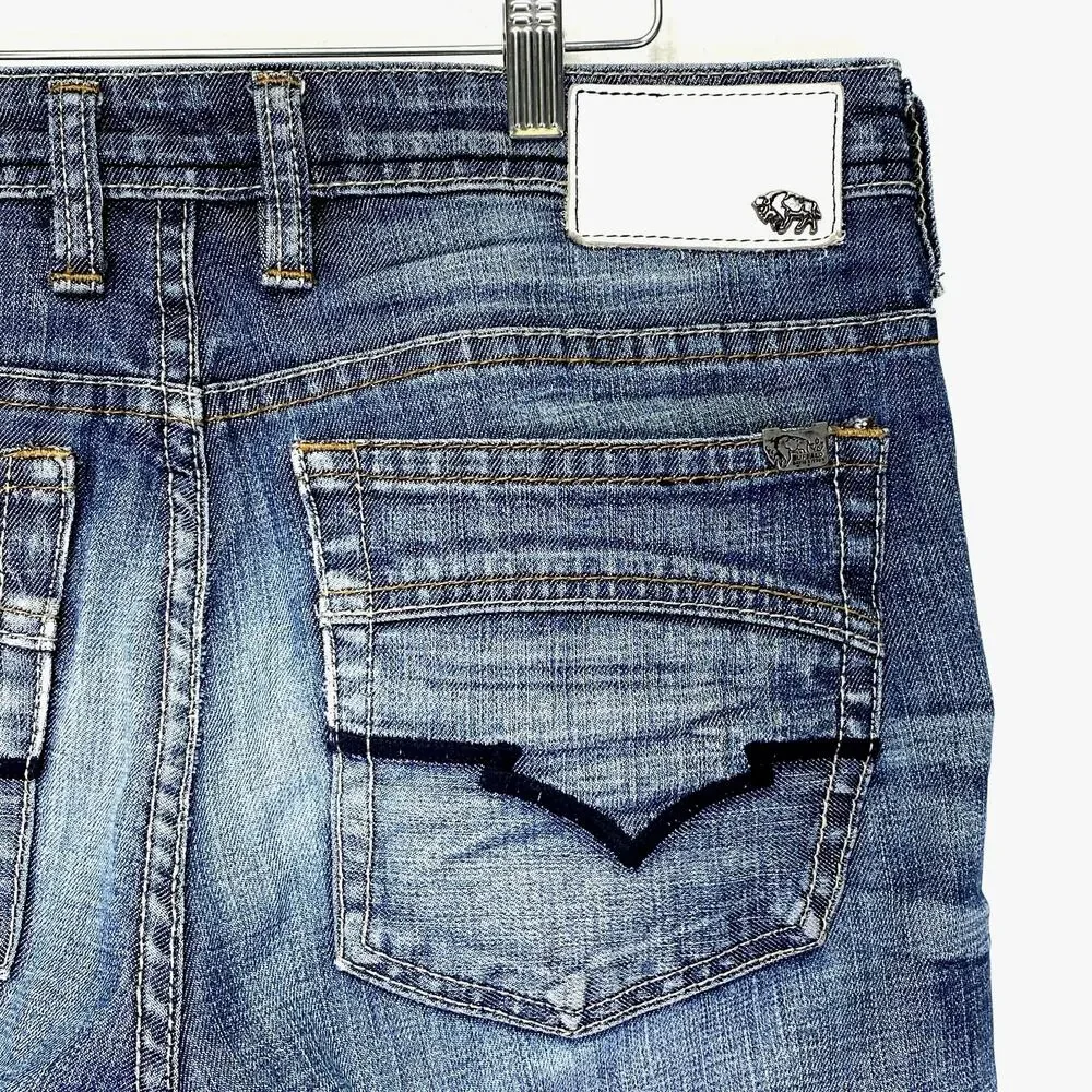 Buffalo David Bitton King Jeans Blue Denim Distressed Mens 31x30